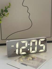 1 chiếc đồng hồ để bàn LED có gương, đồng hồ báo thức kỹ thuật số với chức năng báo lại, hiển thị thời gian, đèn ngủ điện tử để bàn, cổng USB, trang trí nhà cửa, thích hợp cho phòng ngủ, văn phòng, phòng khách, ký túc xá, đồ dùng học tập cho năm học mới. - Nhiều màu - Xem 14