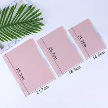 4pcs/Pack A4/A5/B5 Plastic Colored Loose Leaf Divider Sheets - Color Mixing - View 4