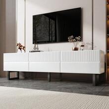 Television Stands & Entertainment Centers - Black + White + MDF + Particle Board - View 8