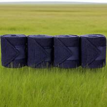 4条装羊毛马腿套，保暖有弹性，防止马腿肿胀和受伤，可轻松卷起方便携带，多种颜色可选