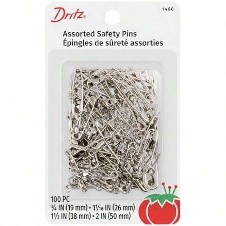 Dritz 1460 pines de , acero chapado en ní, varios tamaños ()(Assorted Sizes 100 unidades) - Multicolor - Ver 1
