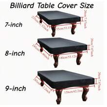 台球桌罩 - 提供 3 种尺寸（黑色） 耐用、防水、防尘、防紫外线 适用于斯诺克球桌、12 英尺斯诺克球桌、家用斯诺克球桌、标准尺寸斯诺克球桌、大型台球桌和 7 英尺台球桌（仅含桌罩）