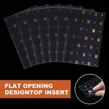100Pcs Photocards Sleeves Holographic Clear Protector Albums Photo Cards Collection For FArmyss Fans Gifts - Hình ba chiều với cạnh trong suốt - Xem 7
