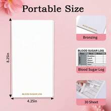 Travelers Notebook Inserts,Blood Sugar Log, Blood Pressure Log Book For Daily TracFKing,30 Sheets,8.25\ X 4.25\,Travelers Notebook Refills For Journals,Dis,Planners - Refills-bloodsugarlog - View 3