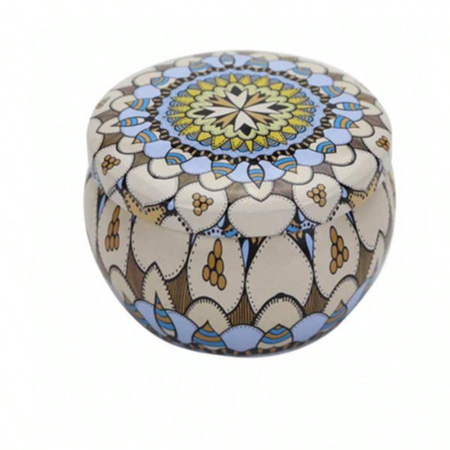 Vela Aromática Decorativa Diseño Mandala - Colores Aleatorios para Aromaterapia y Relajación