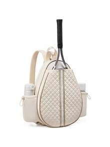 New Fashion Casual Backpack, Large Capacity Travel Bag, Multifunctional Storage Backpack, Waterproof Tennis Racket Storage Bag - White 1 Pack - View 10
