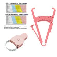 2026 New 3-Piece Skin Fold Caliper & Waist Tape Measure Body Fat Percentage Reference Chart, Men & Women Body Fat Measurement Kit, Convenient For Fitness Monitoring After Workout - Multicolor - View 24