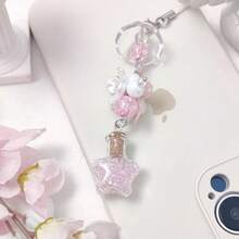1-4PCS Cute Phone Charms Aesthetic Y2K Cell Phone Charms Strap Strawberry Butterfly Star PhoneCharm Y2K Accessories For Bag Keychain  Camera Pendants Decor - Hoa hồng - Xem 8
