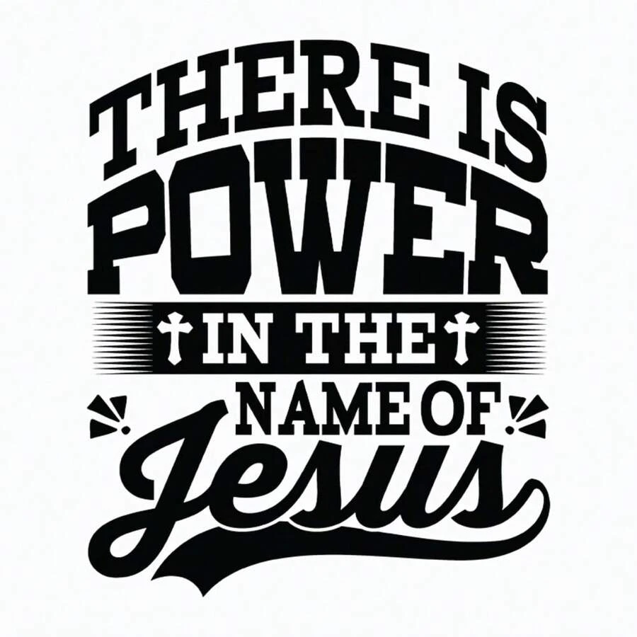 Unique Design Of Black Letter Power Pattern Heat Transfer Stickers, Suitable For Enthusiasts To Iron On Clothes, Perfect For Christmas Use. - L - 查看 1