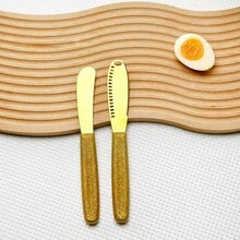 2pcs Stainless Steel Butter Knife Set, Cheese Slicer, Jam Spreader, Multi-Function Butter Grater And Spreader, Butter Scraper, Metal Can Spoon, Suitable For Cheese, Cold Butter, Jam, Cake Decoration, Pastry, Frosting, Kitchen Tools, Suitable For Home Kitchen, Restaurant, Bakery