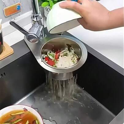 1/2/3 件装 坚固的天鹅形沥水篮 - 台下沥水篮 - 坚固的不锈钢篮，无需钉子即可立即在厨房台面上创造自由空间，易于清洁，是水槽旁的收纳辅助工具。