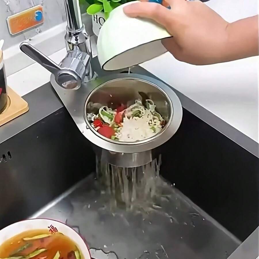 1/2/3 件装 坚固的天鹅形沥水篮 - 台下沥水篮 - 坚固的不锈钢篮，无需钉子即可立即在厨房台面上创造自由空间，易于清洁，是水槽旁的收纳辅助工具。