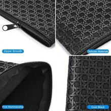 2pack Money Bag, Cash Zipper Pouch, Bank Bags, Cash Wallet, Cosmetic Receipts Coins Small Tools Organizing Storage Bag - 黑色+藍色+2包 - 查看 5