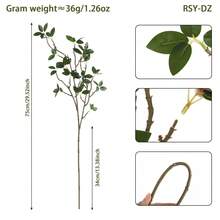 2Pcs/4Pcs Artificial Minimalist Green Leaf Stem (29.52inch) - Bendable Branch Design For Daily Home Decoration - Multicolor - View 4