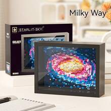 600+Pcs Exquisite Frame Painting Building Blocks Toy, 3D Puzzle Legendary Paintings, Excellent Wall Decor, Brilliant Starry Sky Building Blocks Toy, Masterpiece Painting 4-In-1 Collector's Item