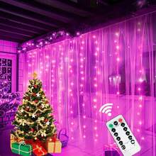 Remote Control Curtain Lights, Holiday Wreath Fairy Lights, 8 Function Camping Decor Lights, Valentine's Day Decor, Romantic Pink Atmosphere Wedding Party Lights, 4 Light Color Options, Holiday Lighting Decor, Birthday Party Decor Lights, Date Night & Family Dinner Lights, Bedroom Curtain Lights, Christmas & Halloween Decor Lights