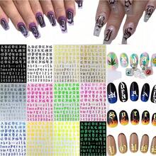 TendenciaStiker Uñas 12 Plantillas Letras Goticas Números AbecedarioCalidad premium - 1 - Ver 9