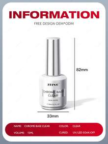 Sơn lót móng tay dạng gel JTING chất lượng siêu cao 15ml, không dính, chứa bột crom, dùng trong ngành làm móng chuyên nghiệp tại salon và tại nhà. - Trong sáng - Xem 3