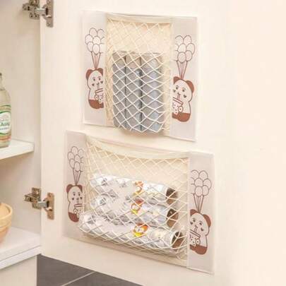 2pcs Plastic Bag Storage Rack - Mesh Organizer Rack, Suitable For Storing Shopping Bags, Foil Bags, Trash Bags And Grocery Bags, Fit For Kitchen Cabinet