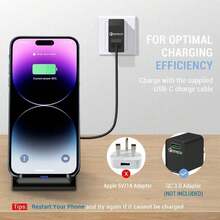 15W Wireless Charger Compatible With 17/16/15/14/13/12 Pro Max, Supports Phone Stand And Fast Charging, Also Compatible With Note 20/10, S21 Ultra And Foldable Phones - Vertical 740 - View 6