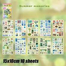 Adesivos brilhantes e fofos, adesivos decorativos ideais para scrapbooking, projetos DIY, decoração de capas de celular, álbuns de recortes, diários e muito mais. - Multicolorido - Ver 5
