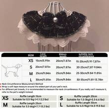 1 pezzo Bavaglino per animali domestici con bordo in pizzo fatto a mano/Papillon finto in perle - Stile principessa - Lunghezza regolabile - Collare per gatti Bavaglino per cani/Sciarpa per animali domestici/Bavaglino per sbavature per cani/Accessorio per animali domestici - Nuova collezione primavera - nero - Visualizzare 18