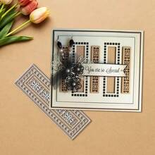 Creative Flower Frame Metal Cutting Dies, DIY Scrapbooking Album And Embossing Stencil, Greeting Card Making Tool, Card Paper Cutting Crafts ,Gift Card Making Template Die Cuts.