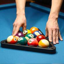 رف بلياردو 9 كرة بروفيشنال دقيق، مثلث بلياردو مصنوع من الألومنيوم بتقنية CNC لترتيب الكرات بإحكام، اكسسوار طاولة البلياردو - متعدد الألوان - مشاهدة 6