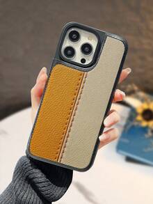 Stitch 2D Pattern Phone Case Latest Designer Faux Leather Wallet-Style Phone Case Shockproof Frame Three Card Slots One Cash Slot Valentine's Day Gift Drop-Proof Certified High-End Business Minimalist Black Stylish And Practical Shockproof And Scratch-Resistant Compatible With IPhone 17/Air/16/15/14/13/12/11/Pro/ProMax And Galaxy S Series - 黑色 - 查看 1