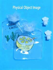 1pc Hot Water Bottle Filled With Water, With Faux Rabbit Fur Cover, For Girls Hot Compress, Warm Belly, Hot Water Bag, Small Size, Portable Water Filling, Hand Warmer, Hot Water Filling (Due To Different Batches, The Lines And Colors May Vary Slightly. We Apologize For Any Inconvenience This May Cause.)