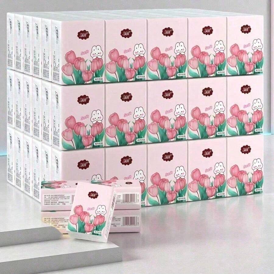 240/120/60/24/6 Pcs Mini Portable Pocket Tissue Paper, Convenient Handkerchief Paper, Random Packaging Provided - Multicolor - View 1