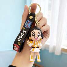 1pc Set Cute Kpop Christmas Keychain, Cartoon Pendant For Girls, Keychain, Tiger Keychain, Couple Keychain, Anime Phone Charm, Bag Accessory, Friend Gift (Silicone Product, Slight Color Transfer Is Normal) - Multicolor - View 14