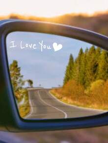 I Love You' Car Rearview Mirror Sticker, Romantic Side Mirror Decal For Valentine's Day, Perfect Gift For Car Owners - Sticker - View 4