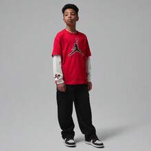 Jordan Teenage Long Sleeve T-Shirt, Knitted Collarless Long TJD2612044GS-002 - Red - View 6