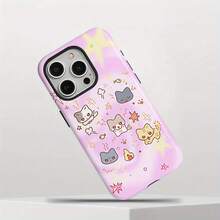 [Enviado desde México]Funda de Teléfono 2 en 1 con Acabado Mate, Robusta, Resistente a Impactos, Protección de Moda, Compatible con los Modelos de  16, 15, 14, 13, 12, 11, 8, 7, Plus, Pro, Max, Ideal para Amigos, Accesorios de Teléfono de Moda, Excelentes Regalos de Cumpleaños. - Blanco - Ver 2