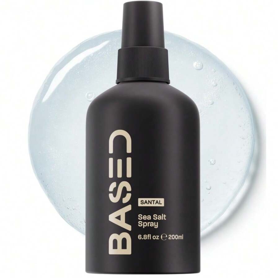 BASED Sea Salt Spray, Natural Finish Sea Salt Spray For Hair, Volumizes & Texturizes, Infused With Kelp & Vitamin B5, Light & Non-Greasy, Paraben, Sulfate, Phthalate Free, 6.8 Oz (Pack Of 1) - 正裝 - 查看 1
