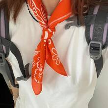 22\X22\ Flower Cotton Bandana Multi-Purpose Headbands - OrangeDaisy - View 7
