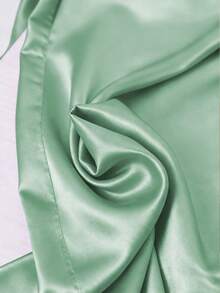 1条纯色梭织抽绳腰裤，适合度假、返校、派对、机场、舞台和音乐会穿着，秋冬季带亮面。 - 薄荷綠 - 查看 6