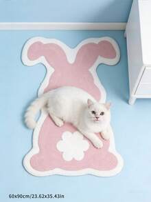 1pc Plush Cartoon Cat Jumping Shaped Bathroom Mat, Bathroom Rug, Bath Mat, Door Mat, Small Rug, Carpet, Mat, Home Decor, Area Rug, Outdoor Mat, Home Decor, Area Carpet, Bedroom Carpet, Washable Rug - Multicolor - View 10