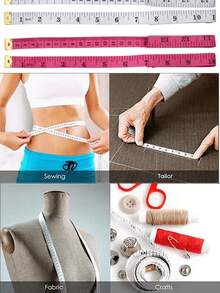 1/2/3/4pcs Dual Scale Soft Tape Measure, 60 Inch Plastic Ruler Body Measuring Tape, Sewing Fabric Tailor Waist Retractable Ruler, 150 Cm/60 Inch Body Measurement Tape For Weight Loss (Random Color) - Multicolor - View 5