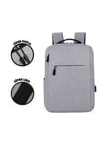 Minimalist Waterproof Backpack With USB - Negro - Ver 2