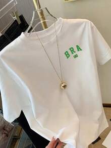 Unisex Brazil World Cup T-Shirt, 100% Cotton - trắng - Xem 1