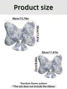 1个蓝紫色蝴蝶结造型抱枕/靠垫，仿毛皮材质，柔软舒适，蝴蝶装饰枕，适用于床、沙发、扶手椅和家居装饰，非常适合日常聚会和情人节装饰，精美礼品 - 藍紫色 - 查看 3