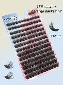 156pcs 13-Row Large-Capacity Eyelash Case, Soft And Fluffy Clustered False Eyelashes, Anime Eyelashes, Suitable For Cosplay, Reusable, Suitable For Daily Outings, Dates, Parties, Outdoor Events, And Festivals, Ideal For Beginners Eyelash Extension Tools, Cluster False Eyelashes, Eyelash Clusters, DIY Clusters - D - View 6