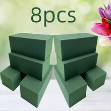 二合一花泥砖，绿色花泥块，适用于鲜花和人造花，适合种植和DIY手工制作，非常适合婚礼餐桌中心装饰和派对布置，边角略微凹陷，介意者请勿购买。 - 大號長方形 - 查看 19