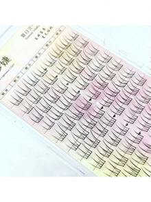 96朵星光假睫毛，半写实系列，垂坠感3片装，适合新手，自然单根睫毛，适合新手和日常使用，角色扮演，动漫风格假睫毛 - 黑色 - 查看 5