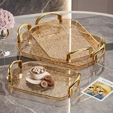 1pc Oval Pet Treat Fruit Platter, Suitable For Home Kitchen Fruit Platters, Restaurant Tables, And Ramadan Use - Grey - View 3