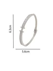 JOJELOO 1 件优雅 H 字母镶嵌方晶锆石手链，女士日常佩戴时尚珠宝配饰，展现日常优雅和派对魅力，完美的礼物选择