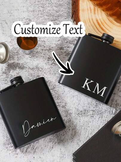 Cană de șold personalizată din oțel inoxidabil gravată cu laser, cană personalizată neagră mat, potrivită pentru uz exterior, cadou pentru cavalerul de onoare, cel mai bun cadou pentru bărbați, cadou de Ziua Tatălui, cadou pentru petrecerea de nuntă, poate fi purtată la talie sau la buzunar, potrivită pentru petrecere, camping, nuntă, Crăciun, Halloween, festivalul berii, ziua de naștere și toate anotimpurile