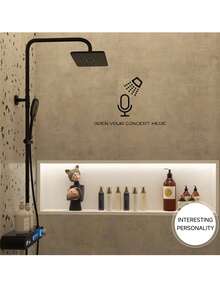 演唱会主题趣味静电贴纸，简约北欧ins风，无需胶水，可移除，适用于浴室、卧室、KTV、墙面和玻璃装饰 - 彩色 - 查看 7